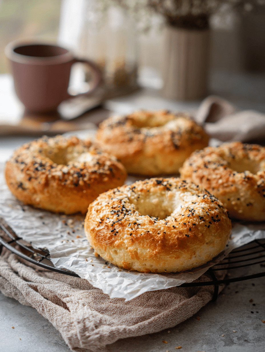 Bethenny cottage cheese bagels with savory toppings