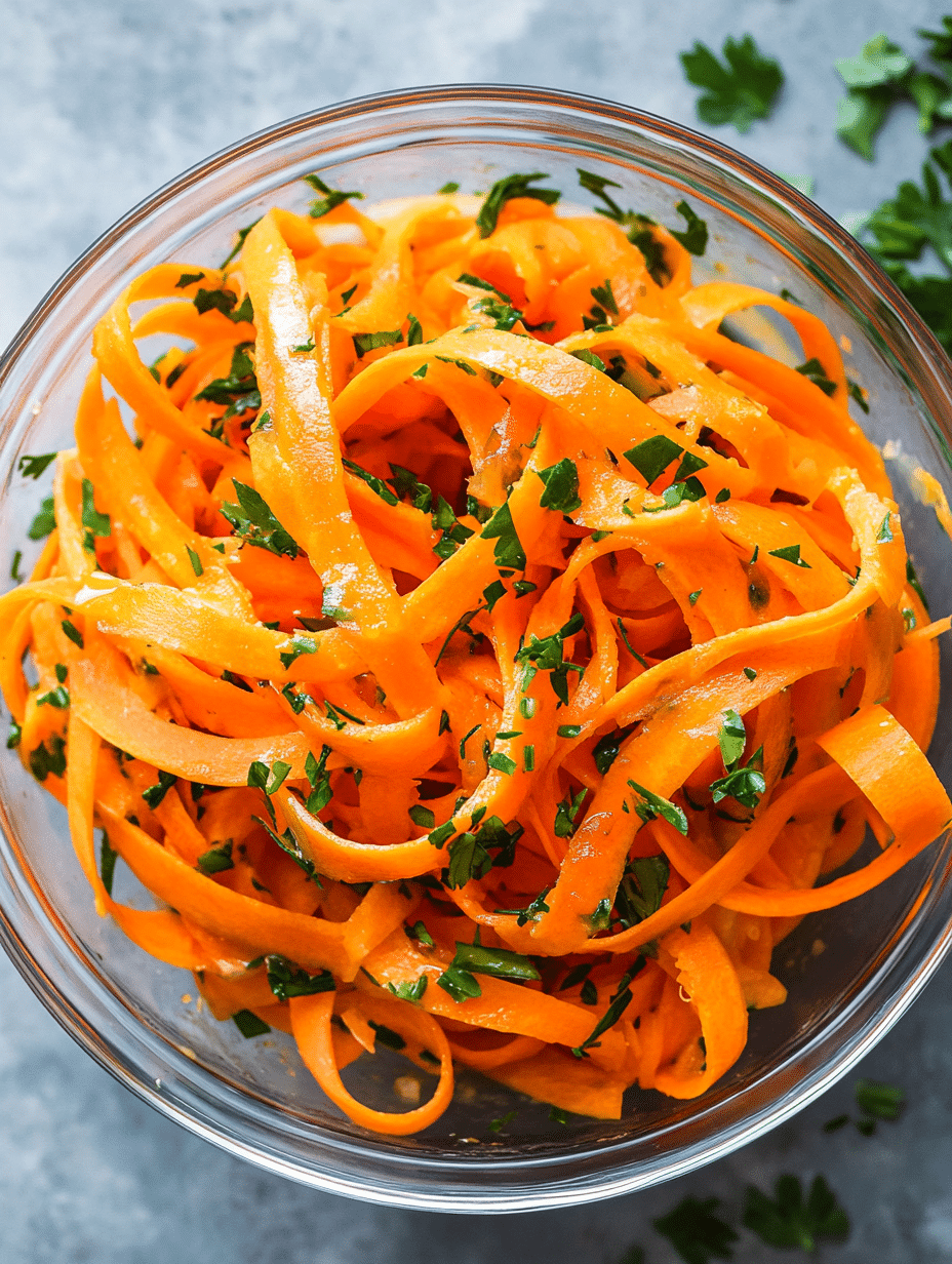 tossed carrot ribbon salad