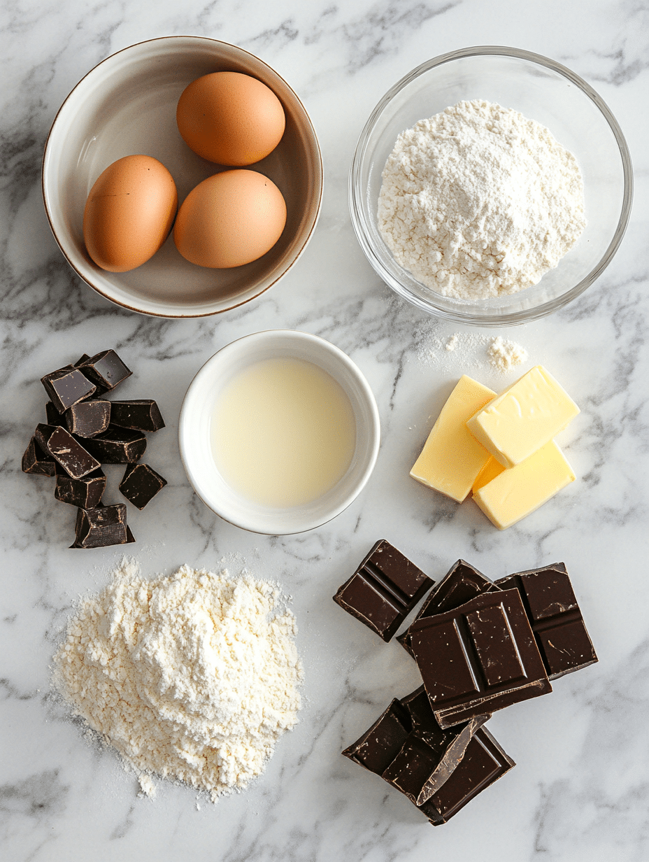 Boston cream cupcake ingredients layout