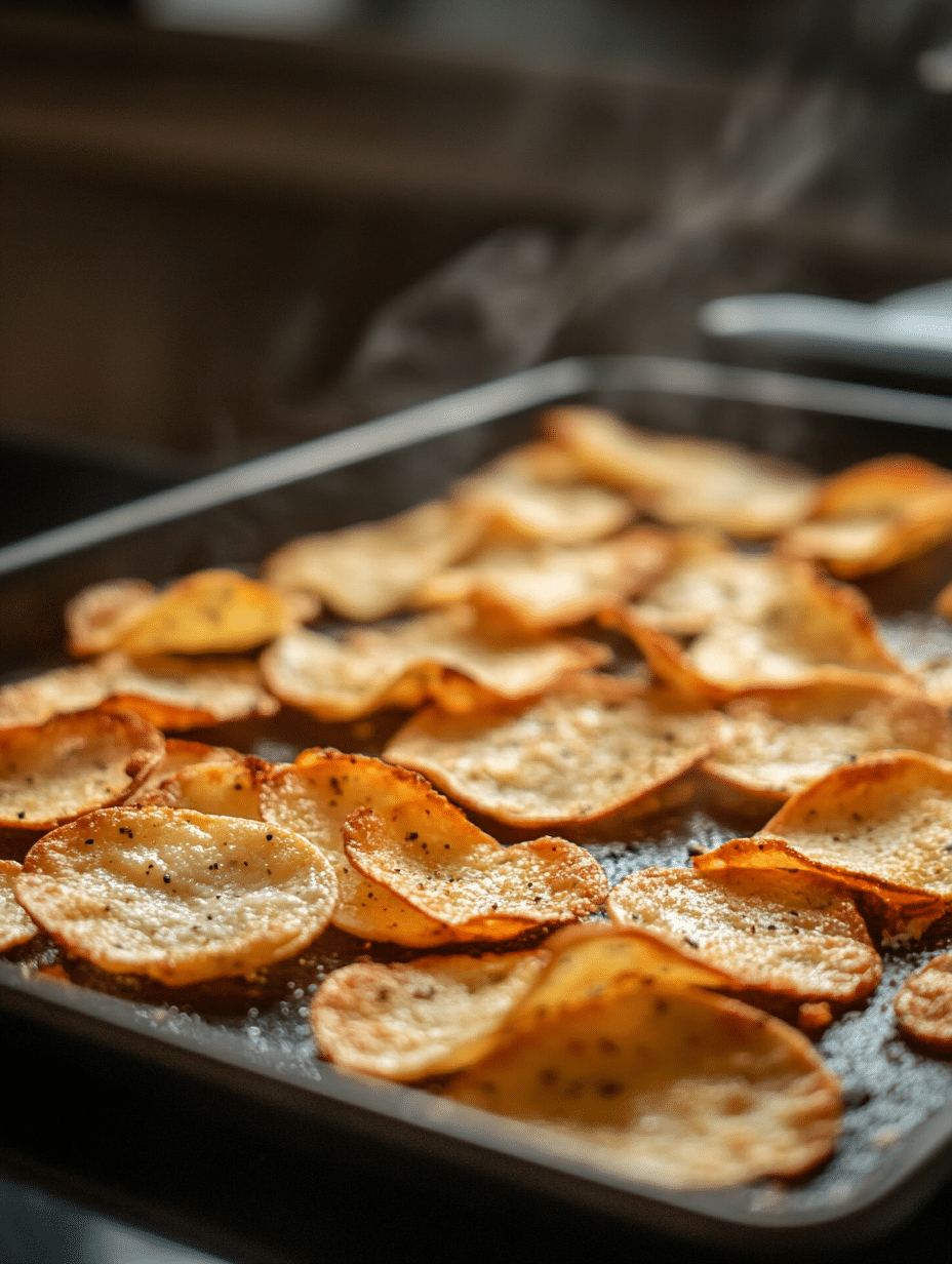 Baked cottage cheese chips cooling