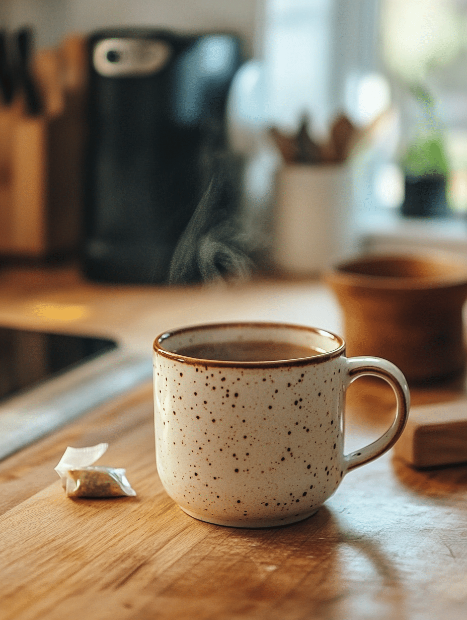  Brewing chai tea for iced cherry chai latte