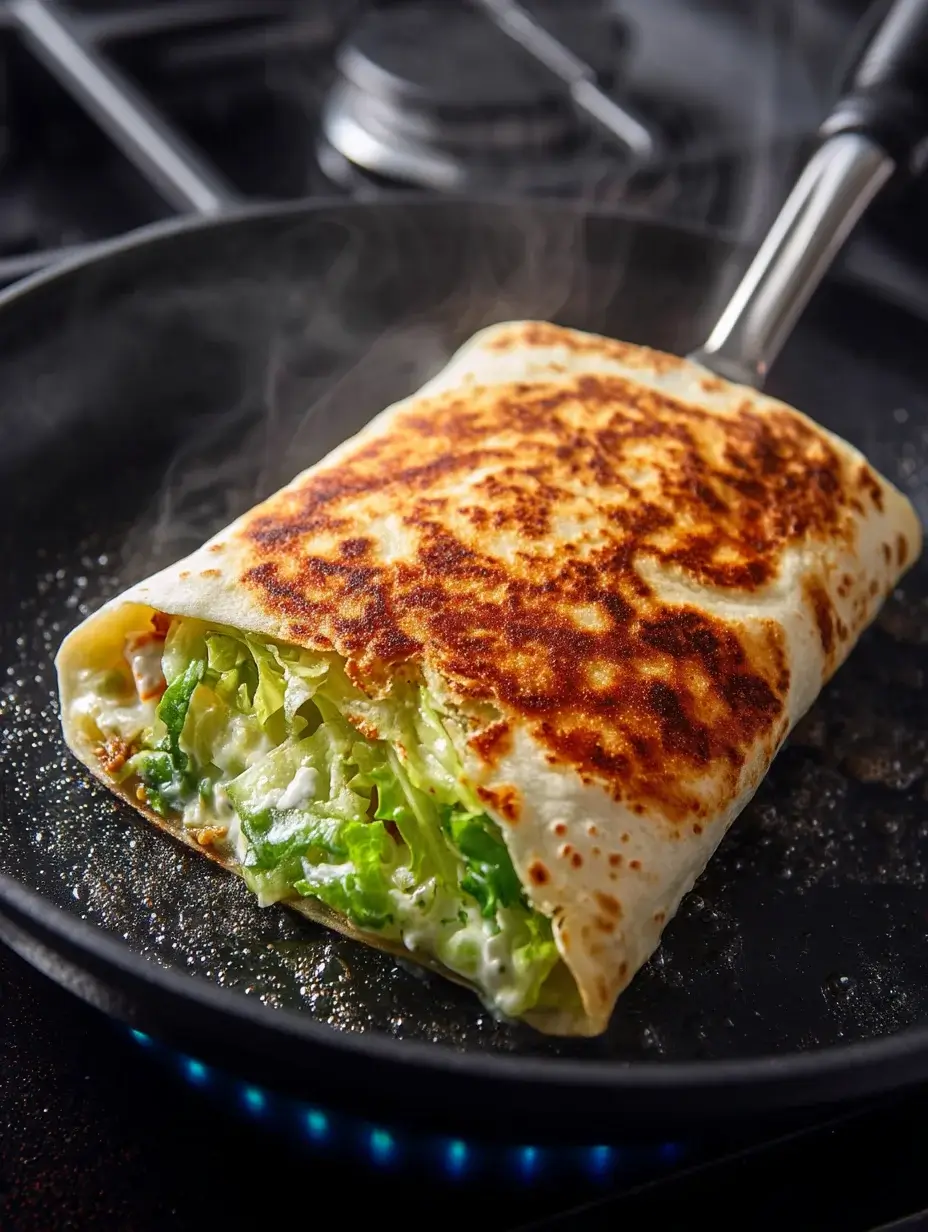 pan searing caesar salad crunchwrap recipe