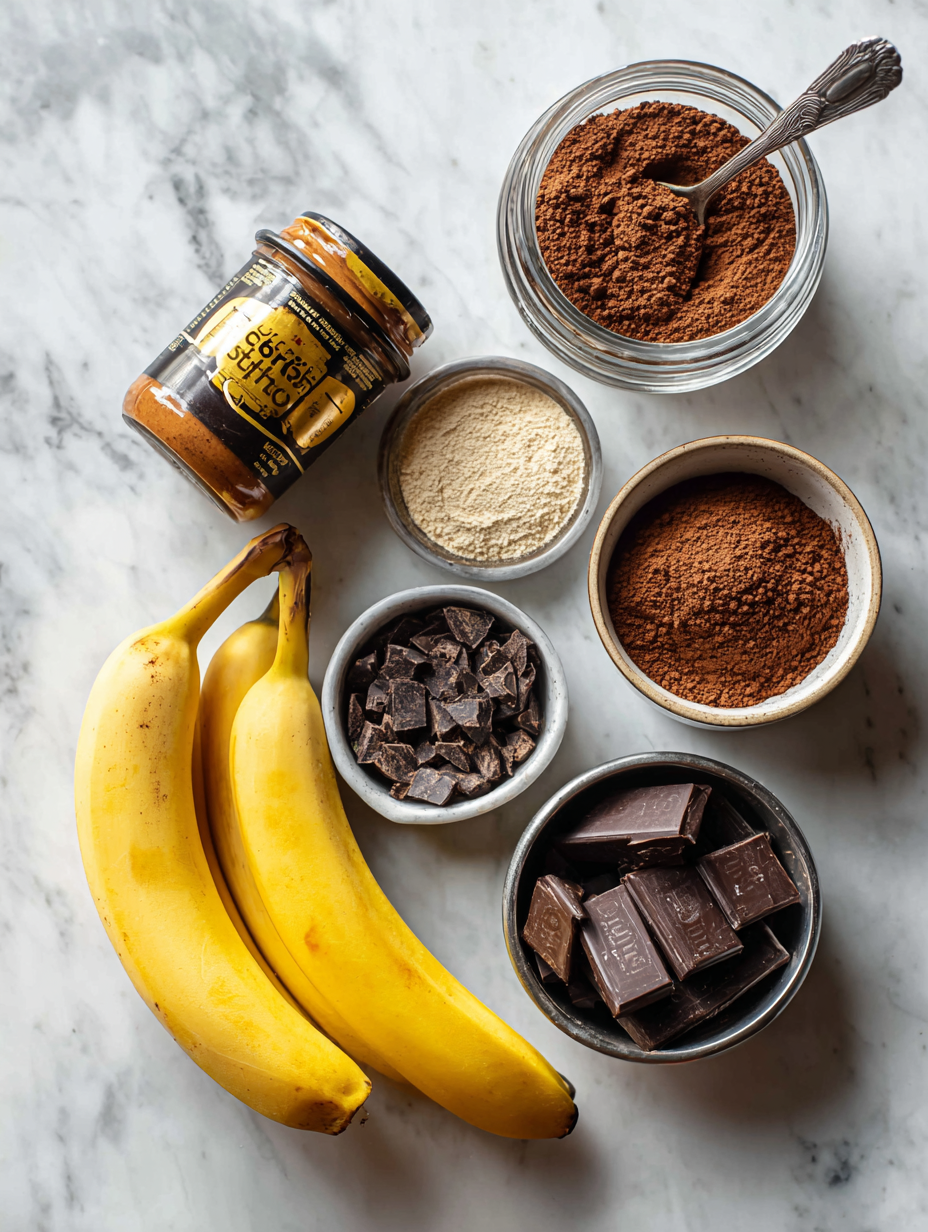 chocolate Biscoff banana bread ingredients