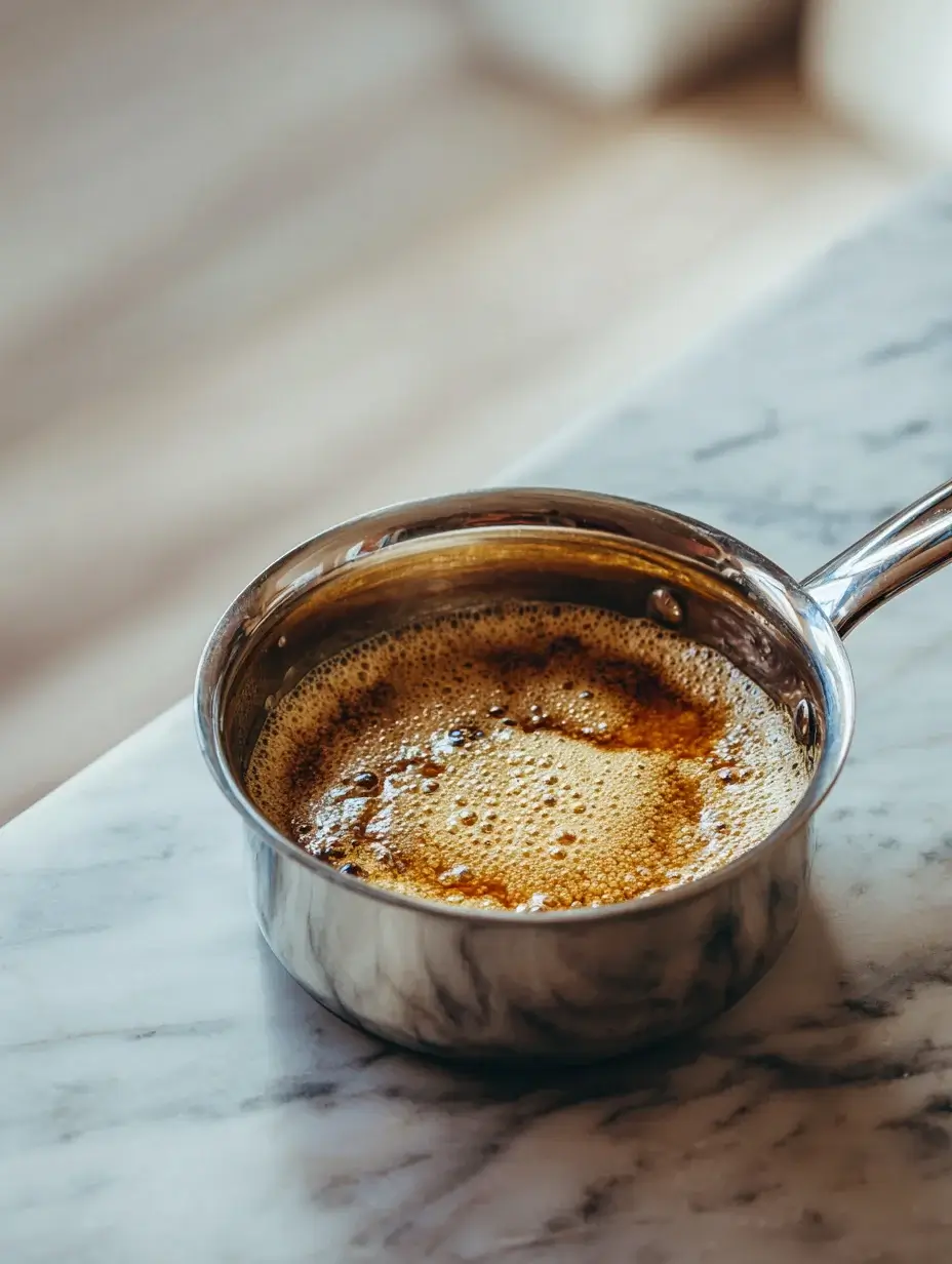 golden brown butter in saucepan