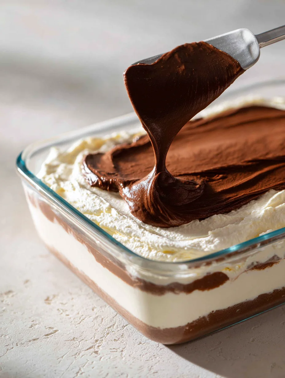 Chocolate pudding layer in DTI Chocolate Delight
