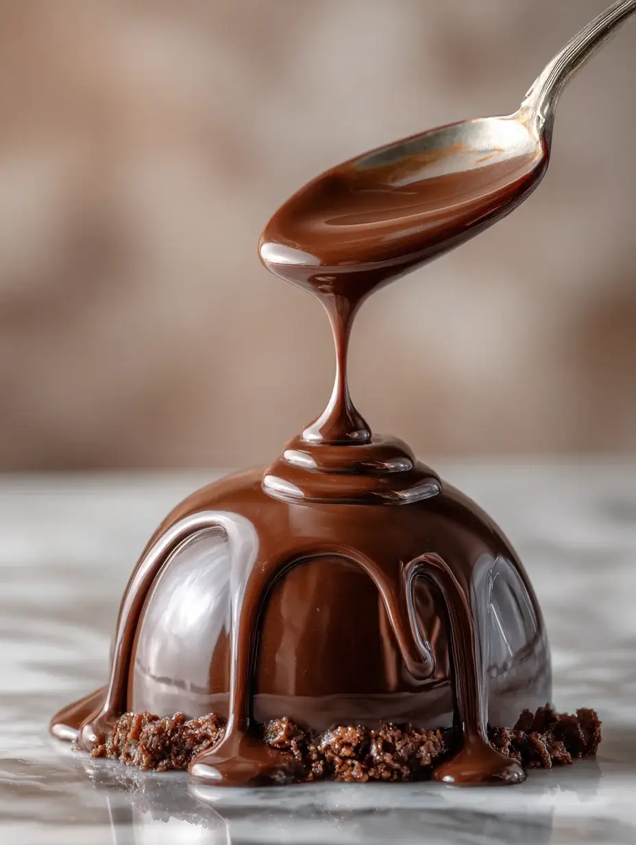 Cracking Dubai chocolate shell with spoon
