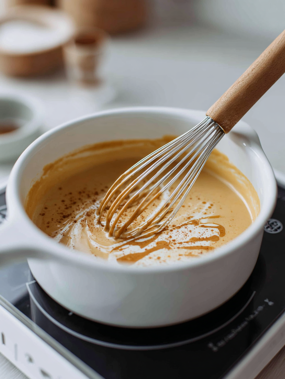making biscoff ice cream base