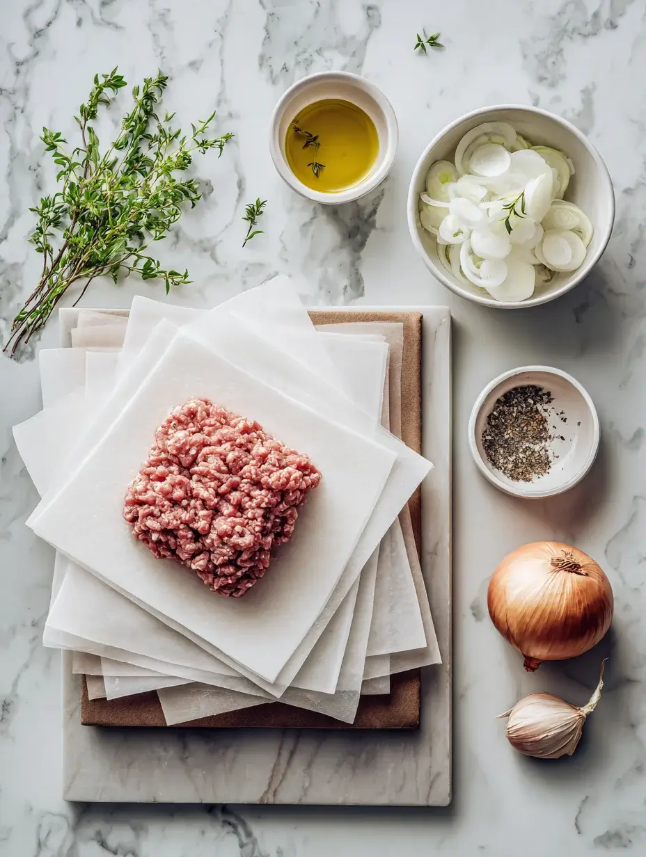 rice paper and burek ingredients