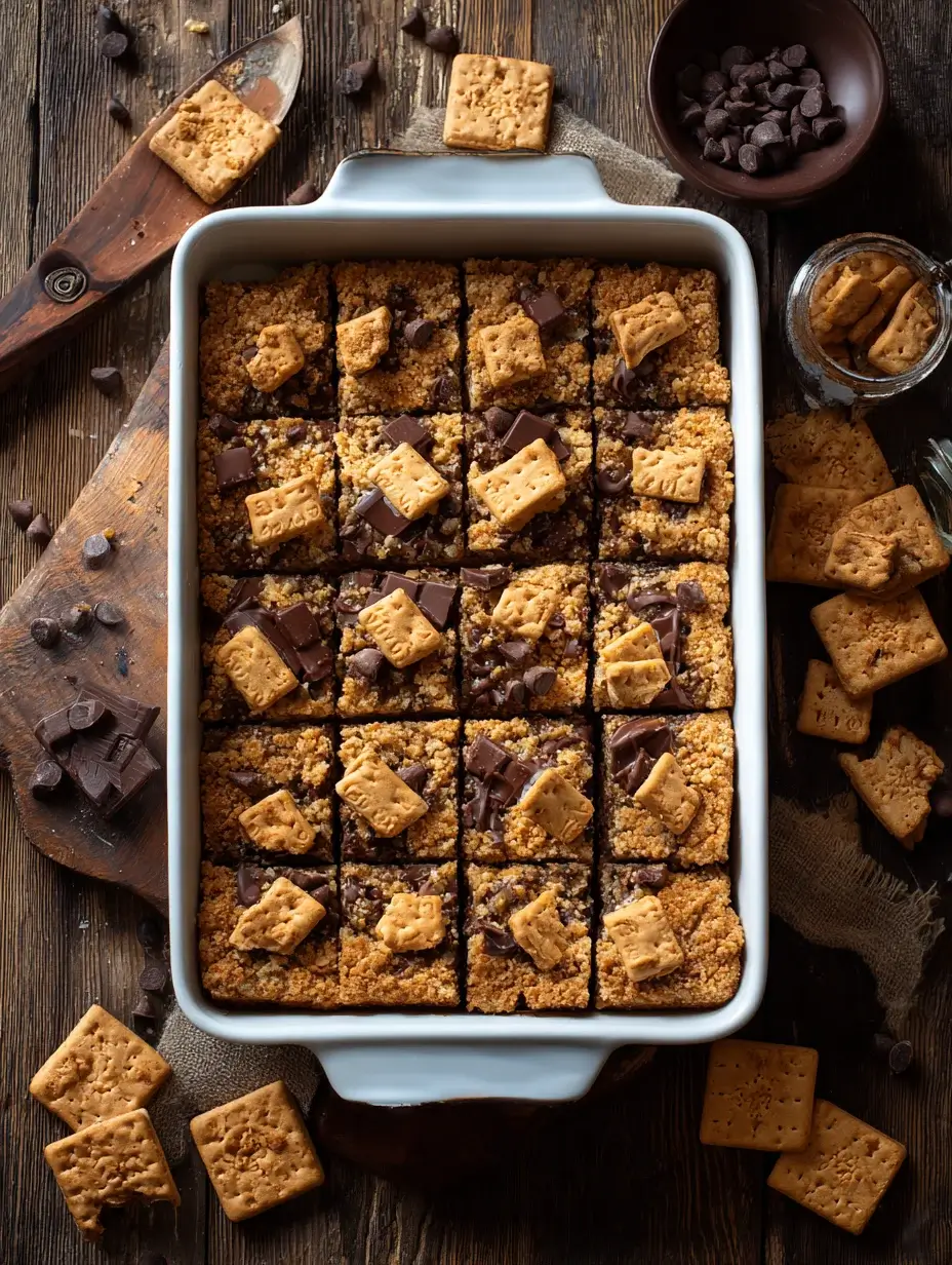  Served Teddy Graham S’more Cookie Bar on plate