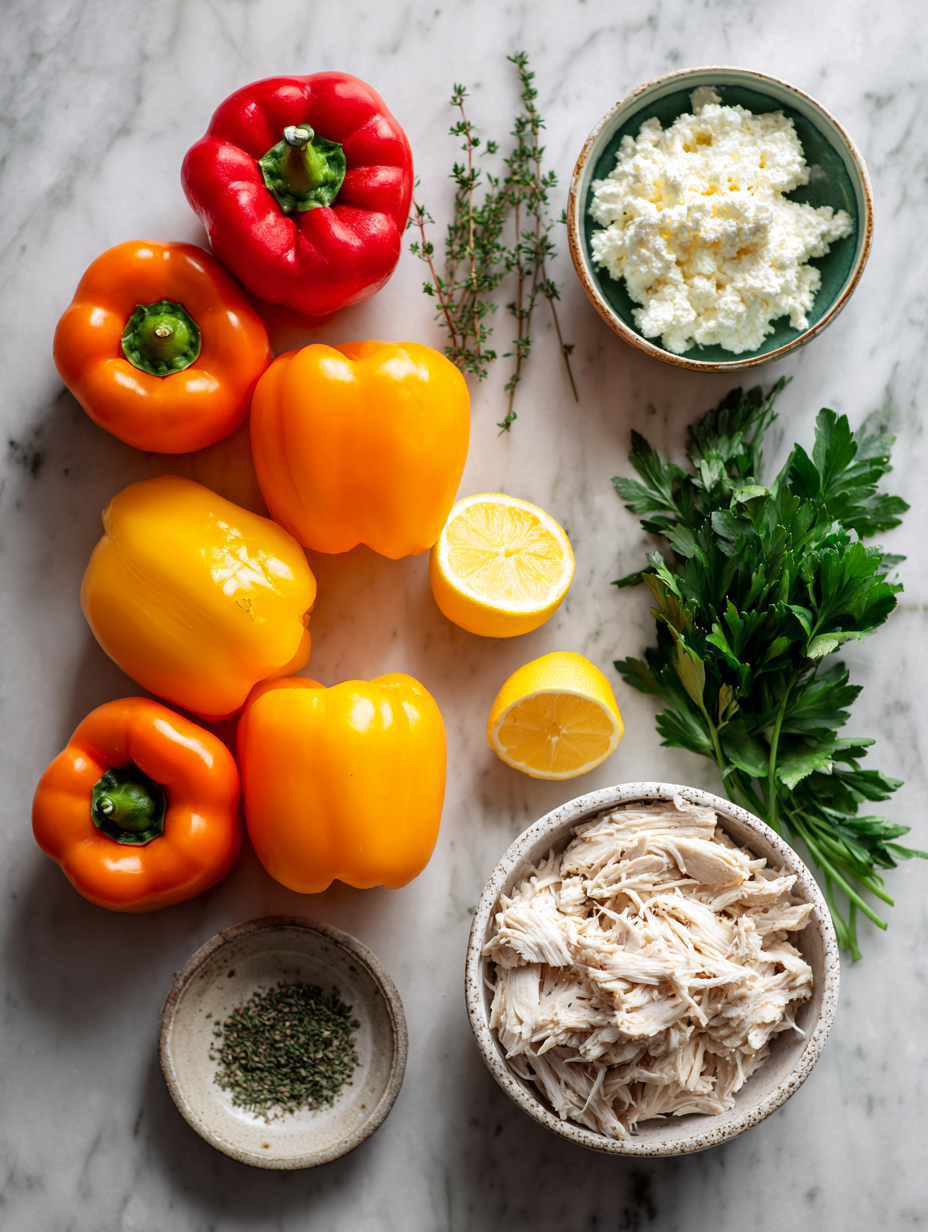 Ingredients for high protein low carb pepper bites