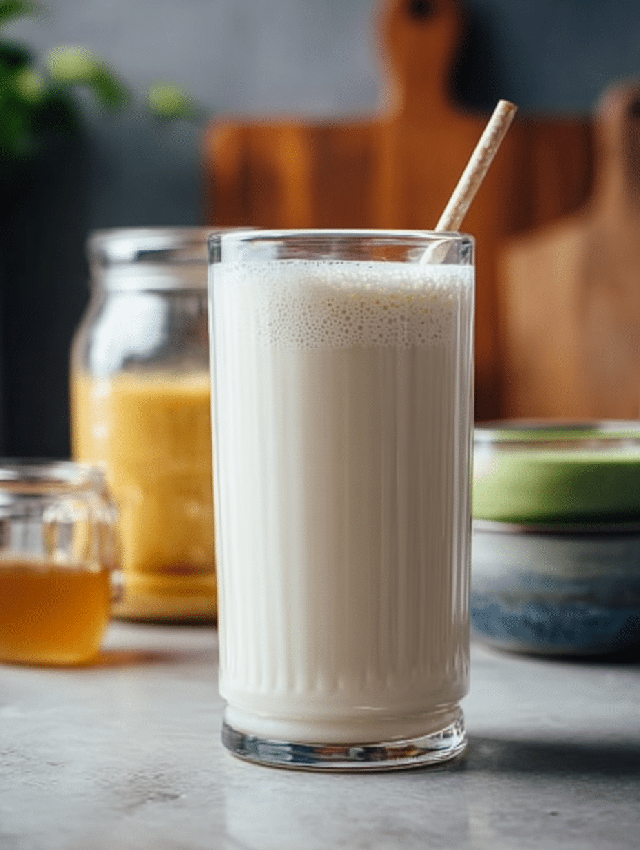 Korean banana milk served cold
