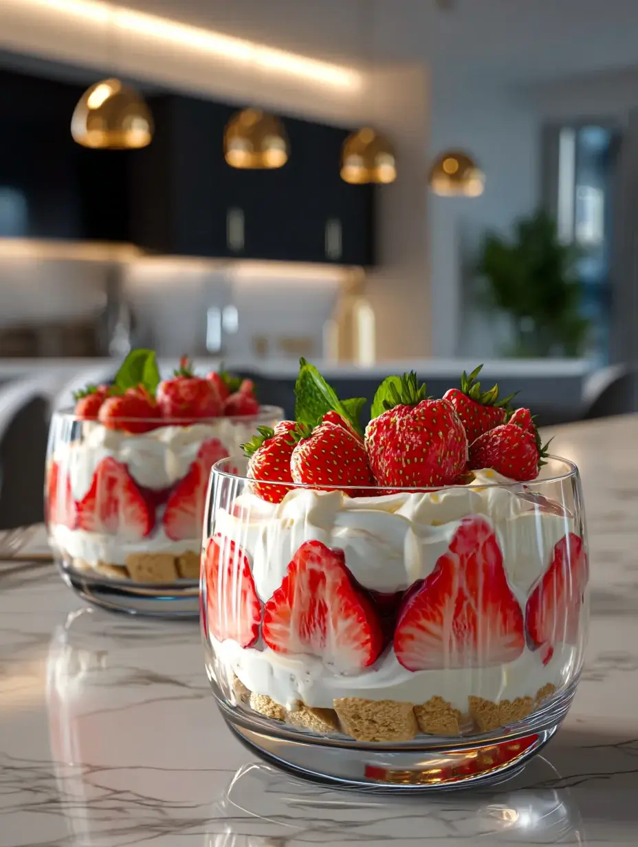 Adding strawberries to Strawberry Delight DTI