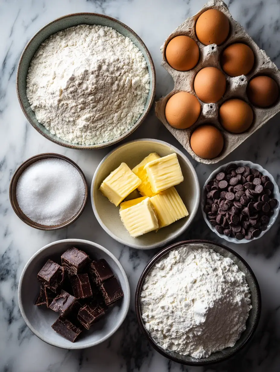Best chocolate chip cookies ingredients on counter