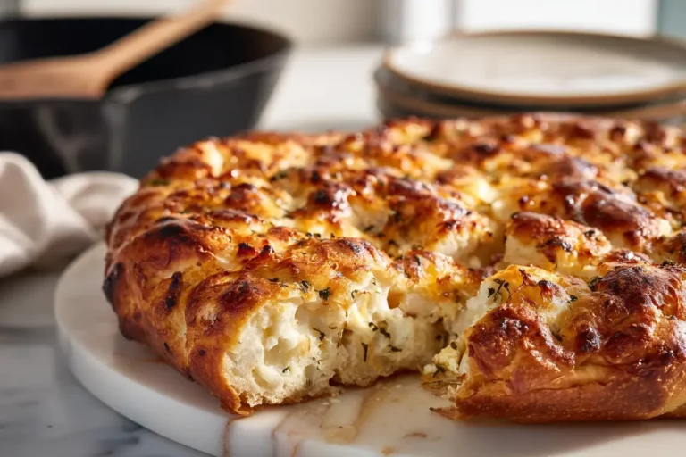 sourdough focaccia with 4 cheese fresh from oven