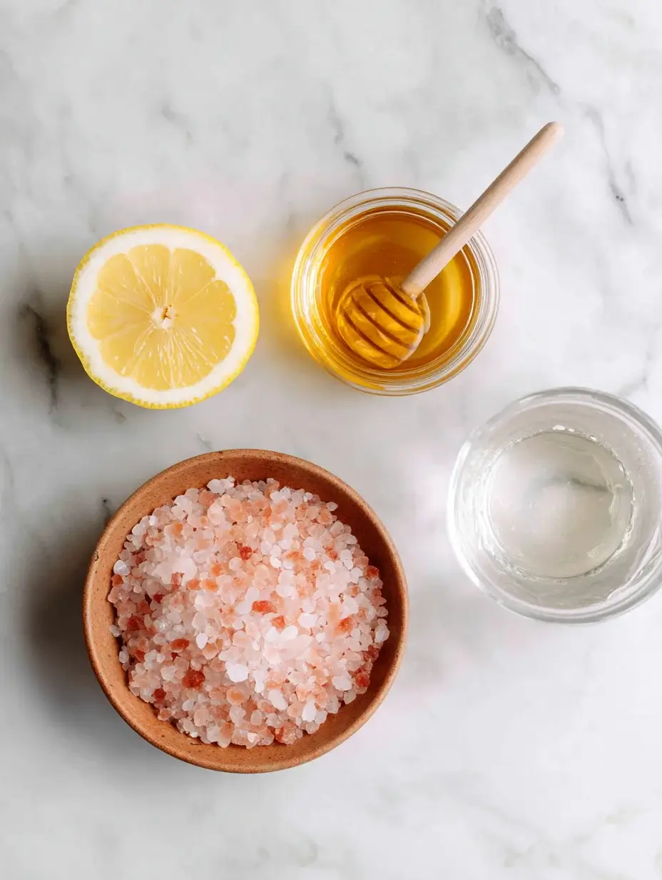Himalayan pink salt and ingredients for electrolyte drink