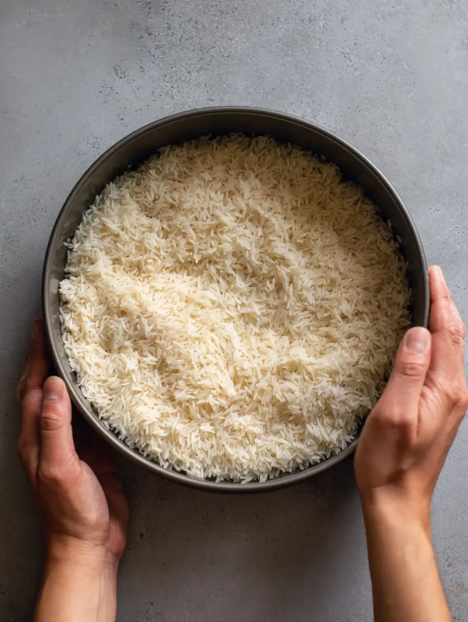 Assembling sushi cake layers