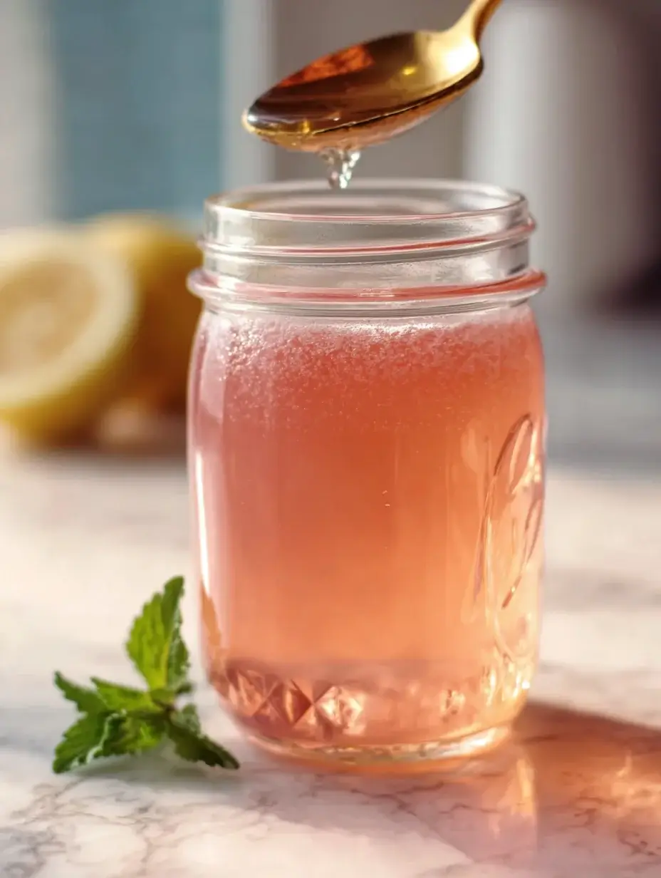 Stirring pink salt apple cider vinegar recipe