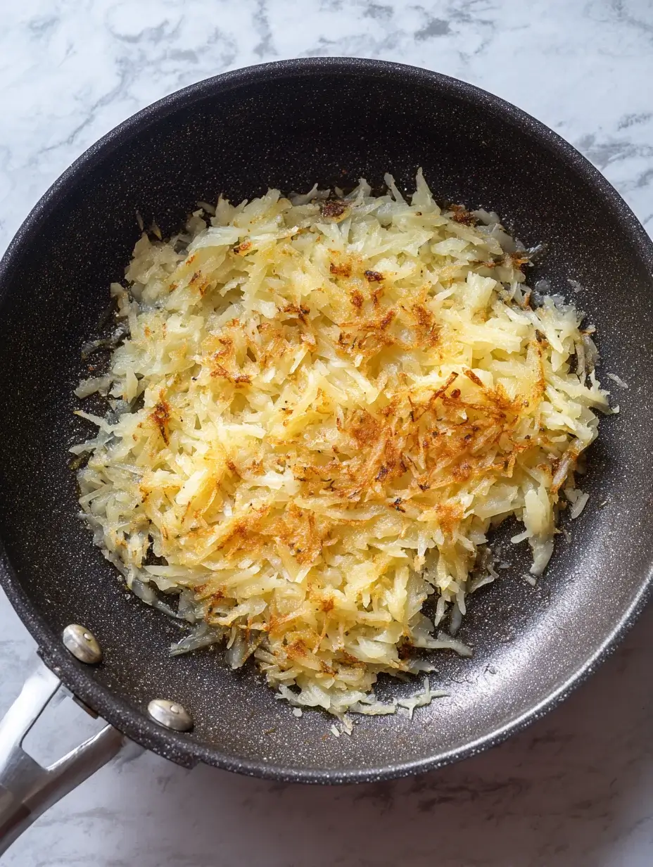 Frying golden potato cakes for smoked salmon rosettes.