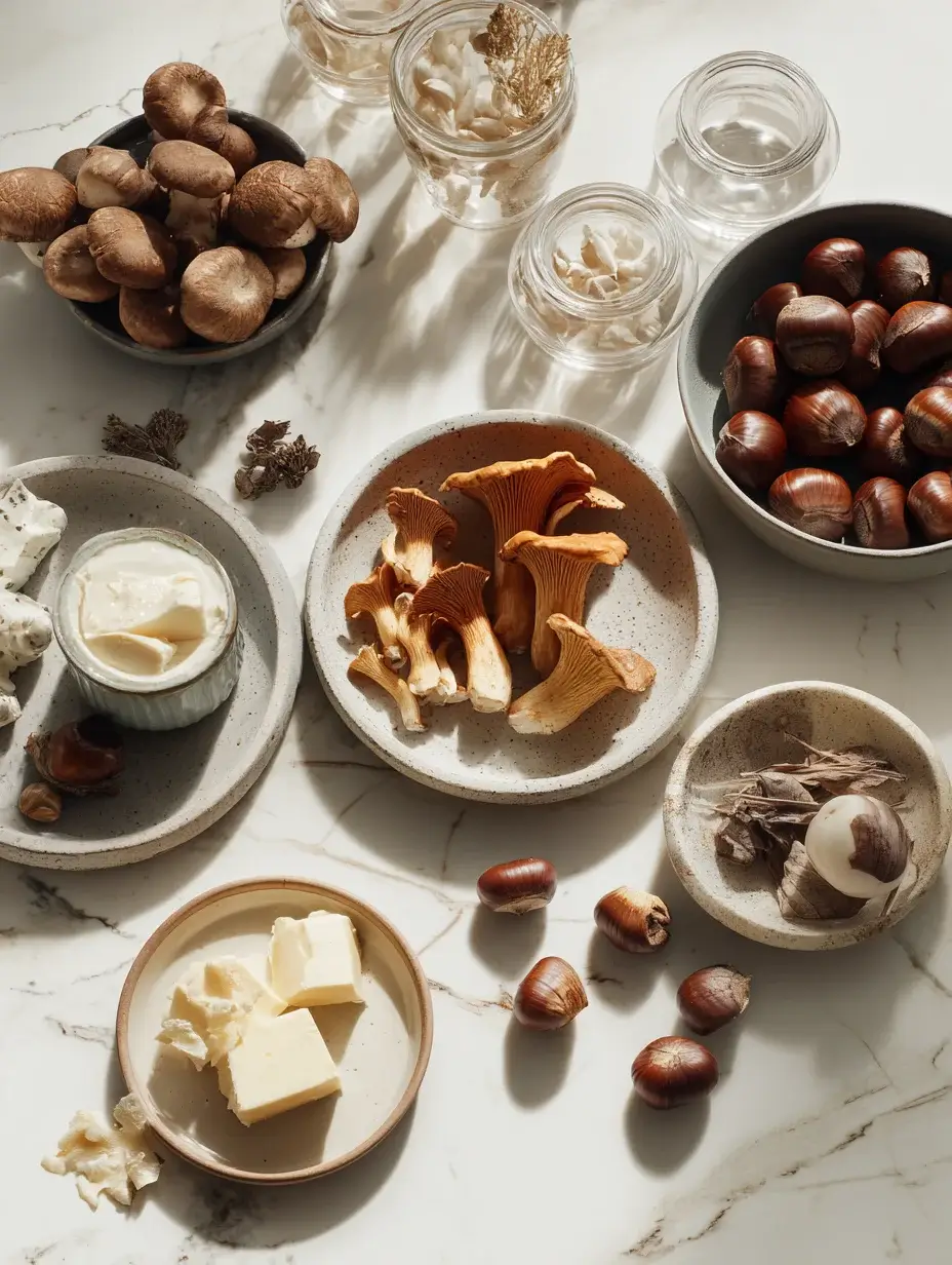 Ingredients for Wild Mushroom Velouté