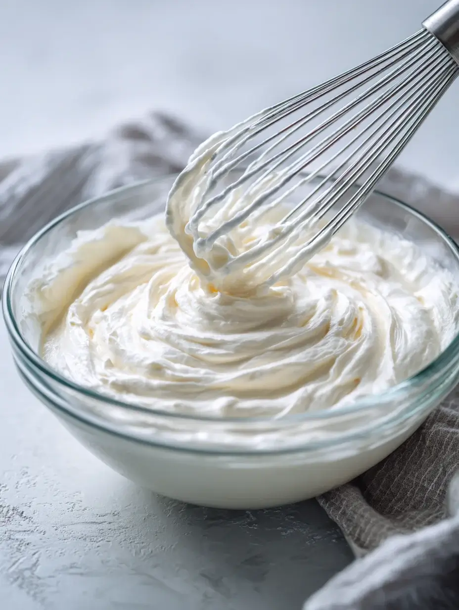 Whipping soft cheese mousse for almond milk parfait