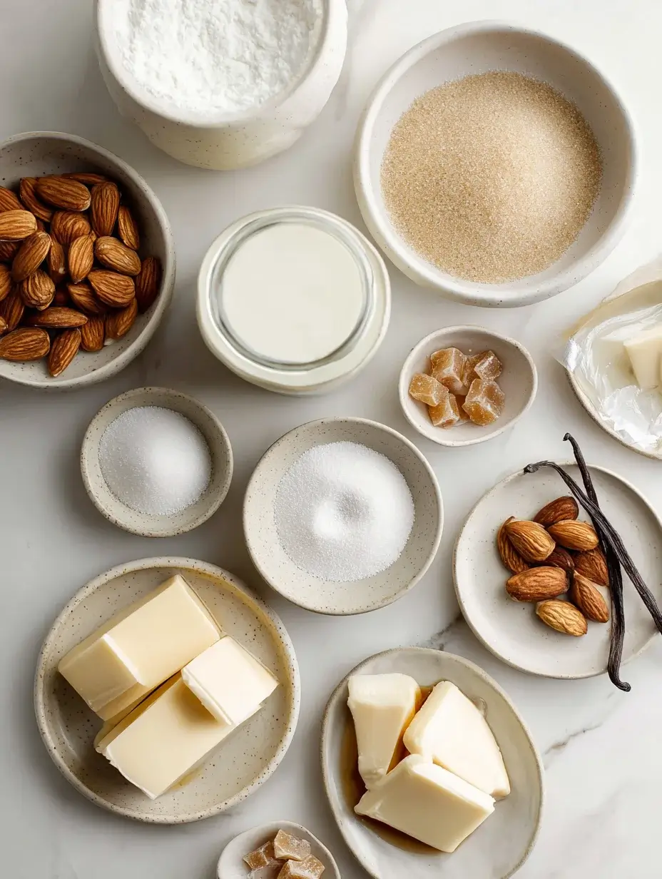Ingredients for making caramel panna cotta