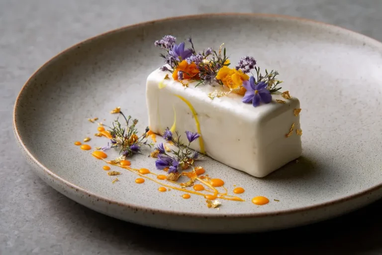 Lavender Orange Silk Bar with citrus gel and edible flowers