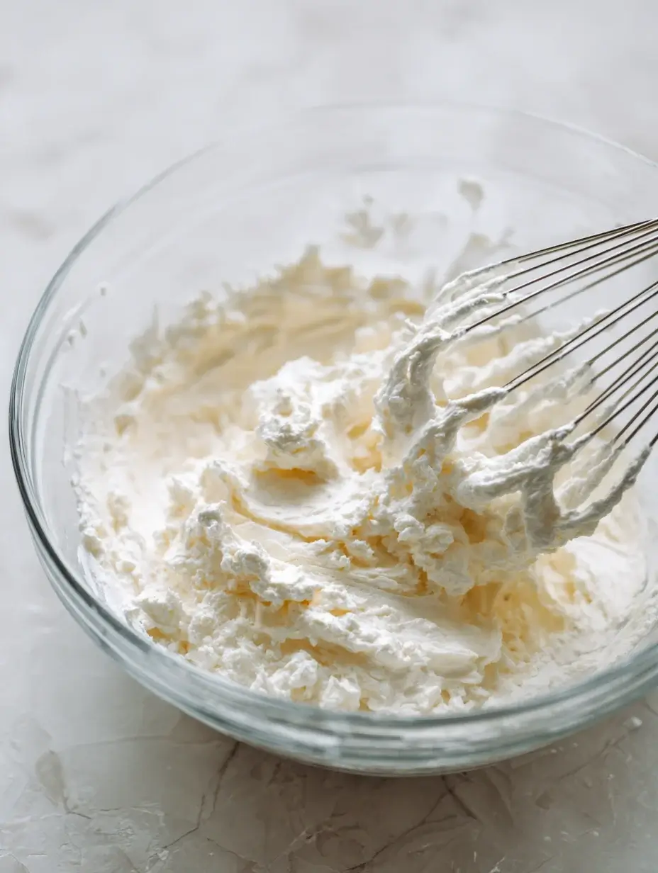 Mixing creamy cheese filling